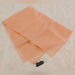 Free Vintage Silk Sheer Chiffon Scarf Peachy Pink